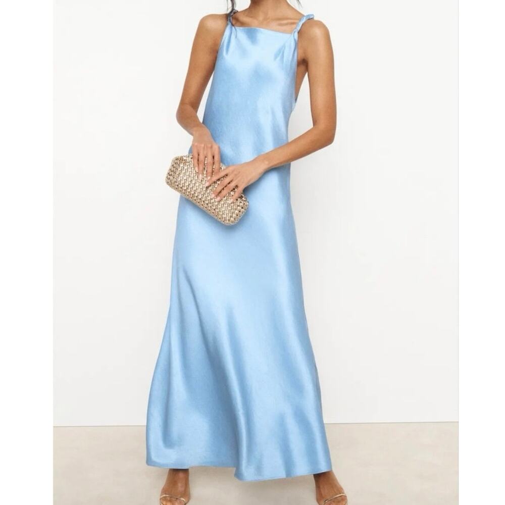 Polo Ralph Lauren Vintage blue Satin Slip Dress Small